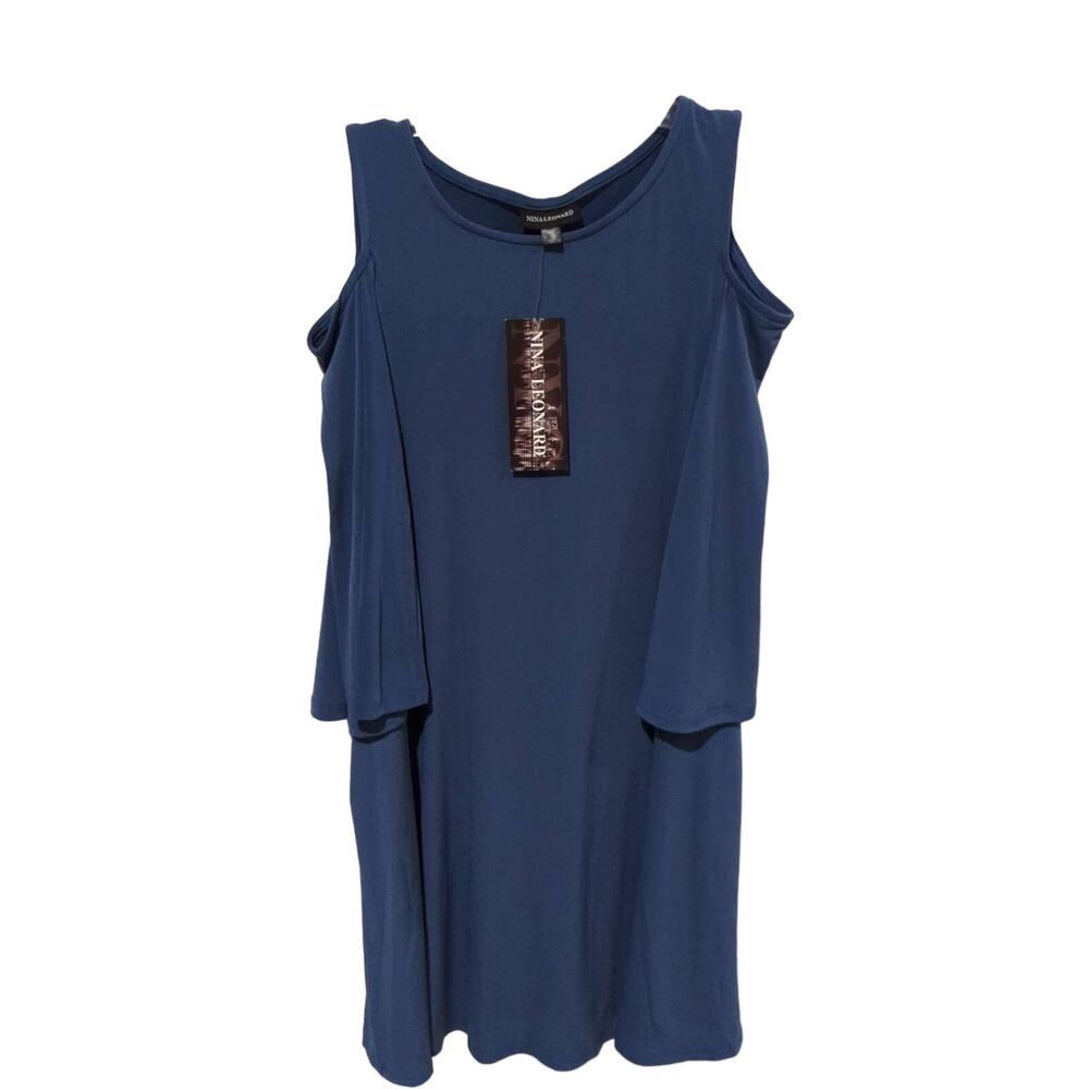 Nina Leonard Cold Shoulder Dress, NWT, M